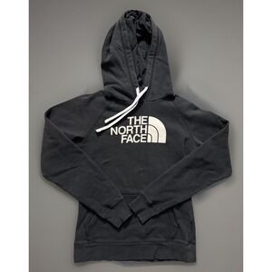 The North Face Half Dome Pullover Hoodie Sweatshirt Black Logo Women Small JBHS